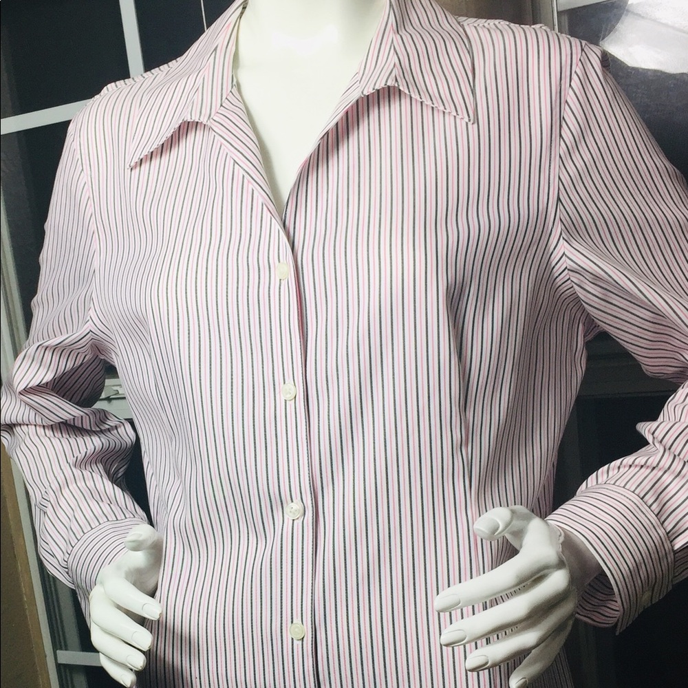 Kasper  non- iron easy care pinstripe shirt